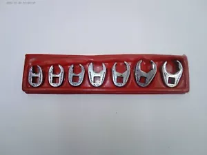 Snap-on 207SFRH 3/8" Drive 7-Pc 6-Pt Flare Nut Crowfoot Set 3/8" - 3/4" BIN OBO - Foto 1 di 11