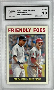 2013 Topps Heritage Derek Jeter Mike Trout Friendly Foes #41 MINT - Picture 1 of 2