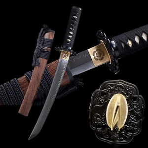 20'' Katana Tanto Short Sword Clay Tempered T10 Samurai Sword Full Tang Sharp - Picture 1 of 12