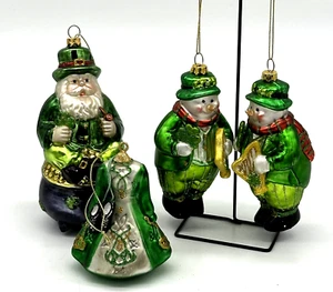 IRISH CHRISTMAS ORNAMENT LOT OF 4 Blown Glass - Picture 1 of 8