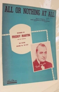 All Or Nothing At All Sheet Music 1915 Freddy Martin vintage - Picture 1 of 2