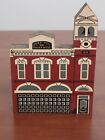 1990 The Cat's Meow Village MEDINA FIRE HOUSE Engine Town Hall Series VIII Bell