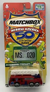 2002 Matchbox Across America Mississippi Extending-Ladder Fire Truck - Picture 1 of 6