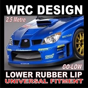 WRC Design GO-LOW Front bumper lower rubber lip spoiler Protector Trim splitter  - Afbeelding 1 van 13