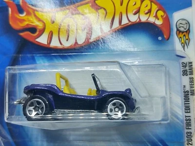 2003 Hot Wheels First Editions Meyers Manx Purple 39 Short Card HTF  b14 - Image 1 of 3