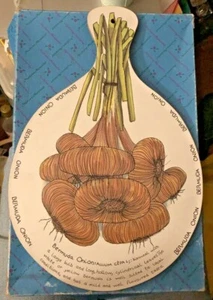 Vintage 1976 Bermuda Onion Cutting Board Kitsch CM Corrado Artist England Art - Picture 1 of 11