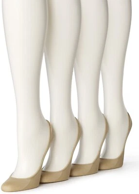 HUE Women's 179355 Microfiber No Show Liner Socks, 4 Pair Pack Size S/M - Image 1 of 2