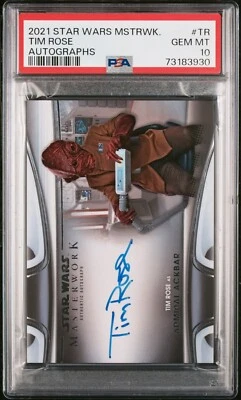 Tim Rose as Admiral Ackbar - 2021 Star Wars Masterwork Autograph   PSA 10 - Image 1 of 2