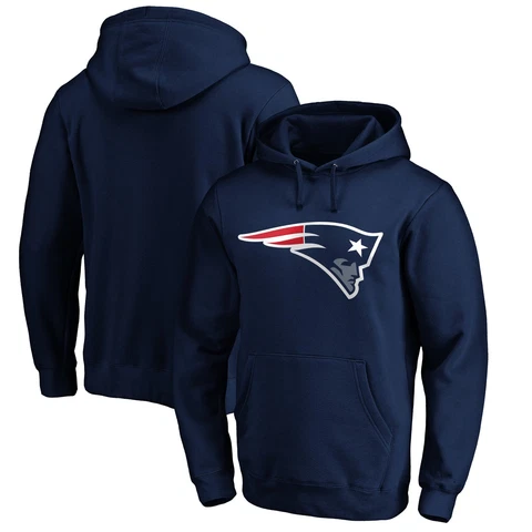New England Patriots NFL Men's Navy Fleece Sweatshirt Hood Hoodie Jacket: S-3XL Cover