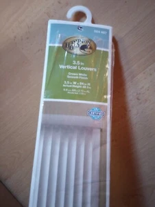 Hampton Bay Crown White Vertical Louvers (9 Pack) - 3.5 in. W x 84 in - Picture 1 of 2