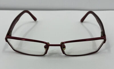 Monturas rectangulares para mujer Jai Kudo borde completo 54-17-135 rojo metálico Foto 1 de 4