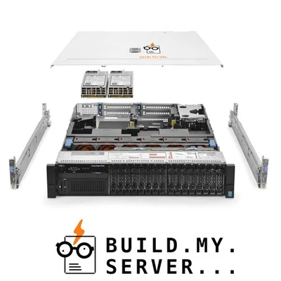 Dell PowerEdge R730 Server 16B 2.60Ghz 32-Core 128GB RAM 16x 960GB SAS SSD Rails - Image 1 of 4