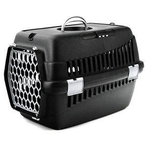 Holykat Transportbox Schwarz mit Wabentür 49x33x30 - Bild 1 von 4