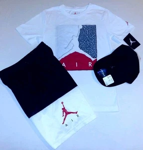 Jordan Boys Youth 3pc Short Set With Cap - Medium - Picture 1 of 6