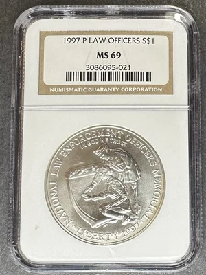 1997-P Officers Dollar NGC MS-69, Buy 3 Items, Get $5 Off! - Image 1 of 2