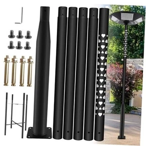 Carved Hollow Street Light Pole 20Ft Tall, Galvanized Heavy-duty Metal Solar - Picture 1 of 8