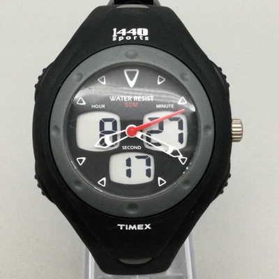 Timex 1440 Sports Analog Digital Watch Men 40mm 50M Black New Battery - Image 1 of 4