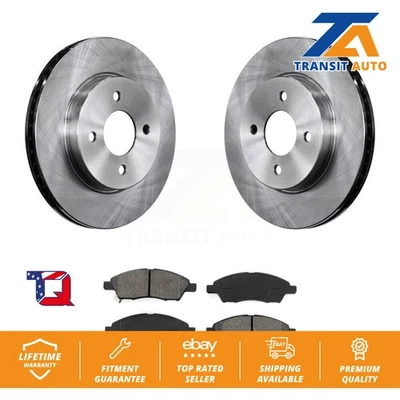 Disc Brake Rotors And Semi-Metallic Pads Front Kit For Nissan Micra Versa Note - Image 1 of 4