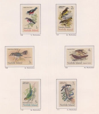 (F329-13) 1970-1 Isla Norfolk conjunto de 15 sellos aves definitivo 1c a $1 (M) (G Foto 1 de 2