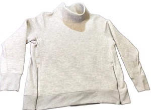 All In Motion Gray Striped Turtleneck Pullover Sweater XXL Recycled Polyester/Co - Picture 1 of 10