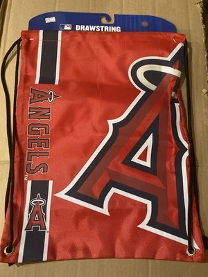MLB LOS ANGELES ANGELS DRAWSTRING BACKPACK LAUNDRY BAG CAMP BEACH - Image 1 of 2
