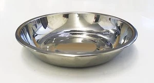 6 Pcs 6" Stainless Steel Kitchen Round Plate Dish Dim Sum Steam Silver JW - Picture 1 of 2