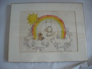 Whimsical World of Barbara Alexander 62/100 art print Rainbow Swinging 1981  - Picture 1 of 6