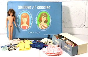 VTG 1965 Skipper & Scooter Playset Blue Case Doll Clothes & Accessories Barbie - Picture 1 of 24
