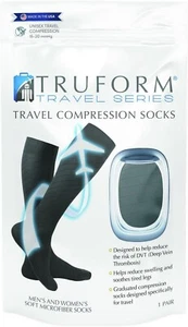 Calcetines de compresión de viaje Truform Travel Series para hombre y mujer 1923 15-20 mmHg - Imagen 1 de 5
