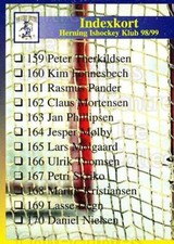 1998-99 Danish Hockey League Checklist #NNO Herning Blue Fox, Checklist
