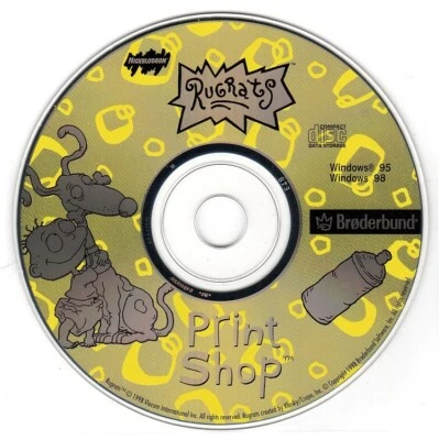 Rugrats Print Shop (Ages 6-12) (PC-CD, 1998) for Windows - NEW CD in SLEEVE - Image 1 of 3