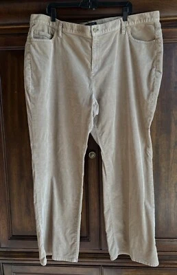 Talbots Pants Corduroy Size 24W Straight Tan Stretch - Image 1 of 4
