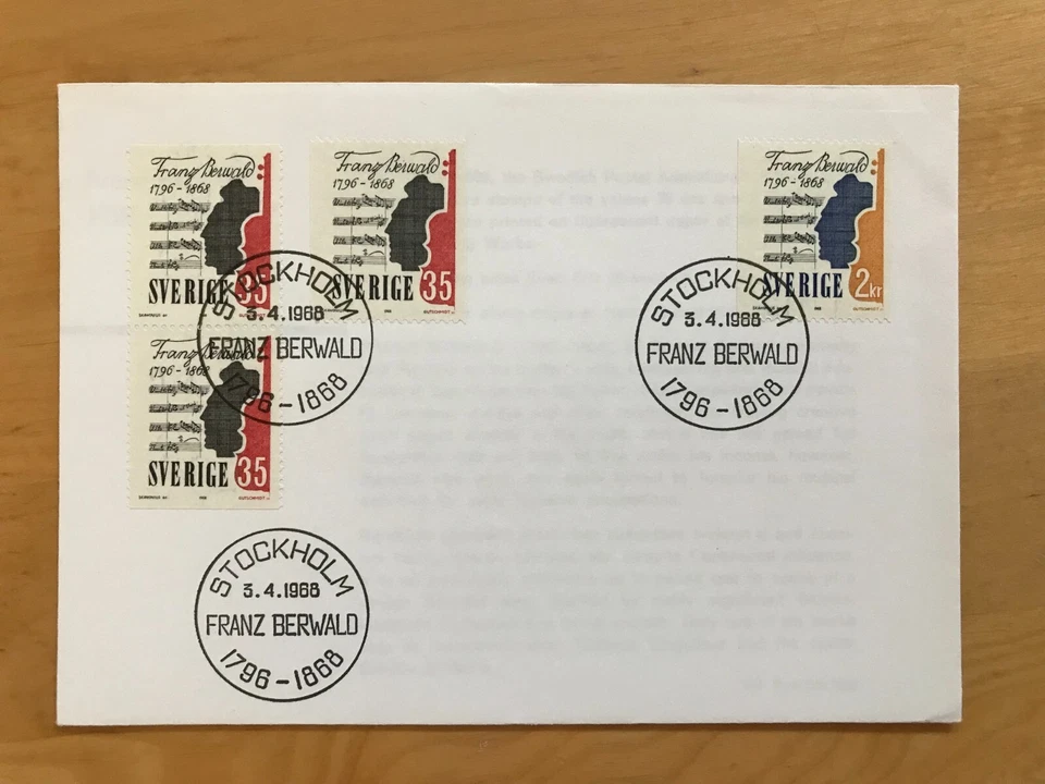 Sweden 1968 music - art FDC - Image 1 of 1