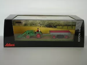 Güldner Toledo A 4 M w/front loader & trailer - Lim. 1000 - 1:43 - Schuco 02956 - Imagen 1 de 2