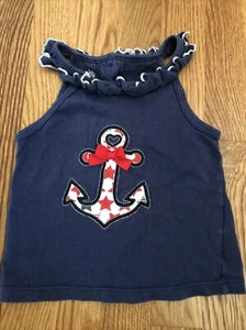 Kids Headquarters Blue Navy Anchor Shirt Tank Top Size 24 Months - Picture 1 of 4