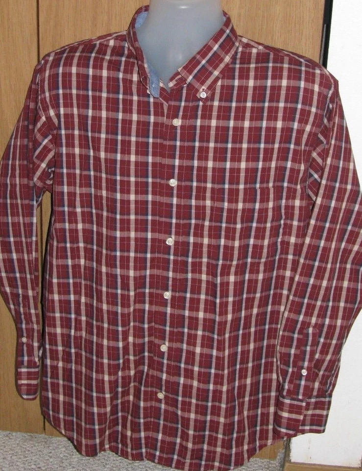 Haggar Clothing Men's Large Long Sleeve Plaid Dress Shirt - Image 1 of 4