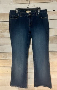 Michael Kors Boot Cut Women’s Jeans Size 14 Rhinestone Back Pockets Blue - Picture 1 of 7