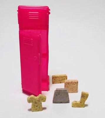 Vintage 1978 Yellow Fleer FOOT LOCKER Candy Container Bubble Gum HOT PINK — 第 1/3 张图片