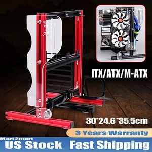 PC ATX ITX MATX Test Bench Open Air Case Motherboard Computer Frame Chassic USA - Afbeelding 1 van 21