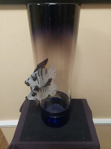 David Leppla Art Studio - 3D Fish Glass Vase 17" Tall  Beautiful Piece  - Picture 1 of 16