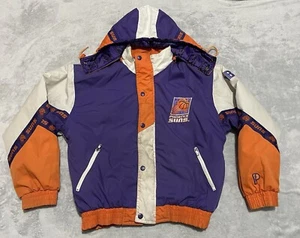 Phoenix Suns 90s Jacket Pro Player Hood NBA Retro Men’s Size Small - Picture 1 of 18