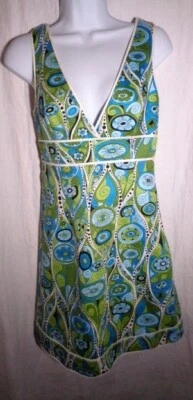 Vestido Laundry by Shelli Segal talla 2 verde azul flor Foto 1 de 4
