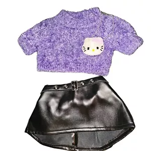 Gonna Build A Bear in finta pelle nera e borsa per gattini viola sfocata - Foto 1 di 7