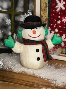 1993 Polyester Fiber Vintage Stuffed Snow Man Winter Holiday Christmas Decor - Picture 1 of 3