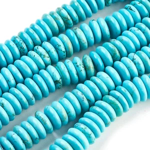 80 pezzi 10 mm turchese naturale Heishi moneta disco pietra perline disco rotondo piatto Gemsto - Foto 1 di 8