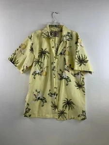Vintage Hawaii Panama Jack Viskose Blumen Palmen Print Größe Small - Bild 1 von 3