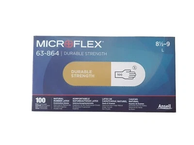 ANSELL Handschuhe Mehrzweck Einweghandschuhe Puderfrei MICROFLEX 63-864 MHD ABGELAUFEN