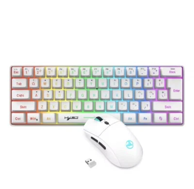 RGB HXSJ Wireless Mechanical Membrane 60% Keyboard And Mouse For PC/PS4/PS5/Xbox - Image 1 of 4