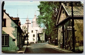 Trois Rivieres Quebec Canada Historical Site Street View Vintage WOB PM Postcard