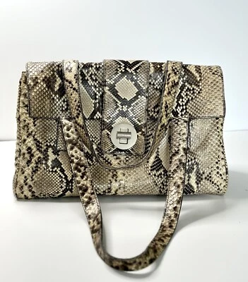 TIFFANY & CO MANHATTAN BOLSO DE CUERO PITÓN NATURAL CARTERA CON BOLSA PARA EL POLVO Y CAJA Foto 1 de 4